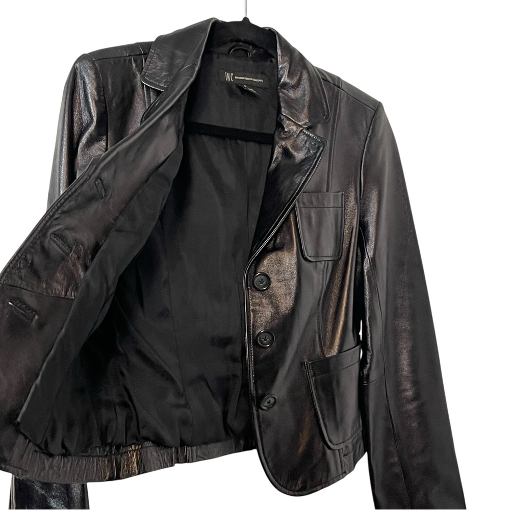 Quality Black Leather Jacket Blazer - image 7